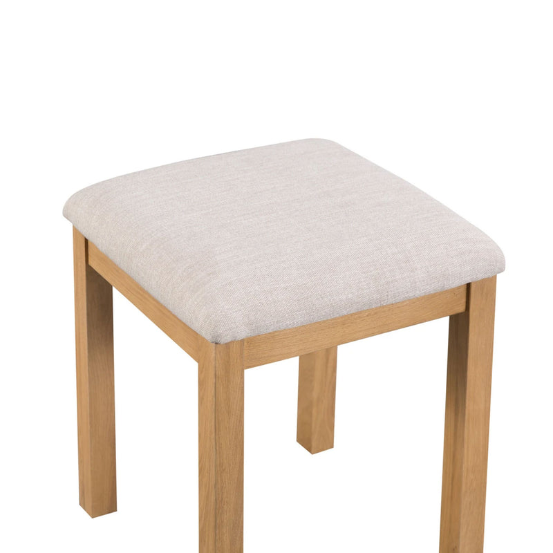 Chunky Oak Dressing Table Stool by Lavishway | Dressing Table Stools-32558