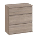 Nova Truffle Oak Finish Chest Of 3 Drawers by Lavishway | Chest Of Drawers-30130