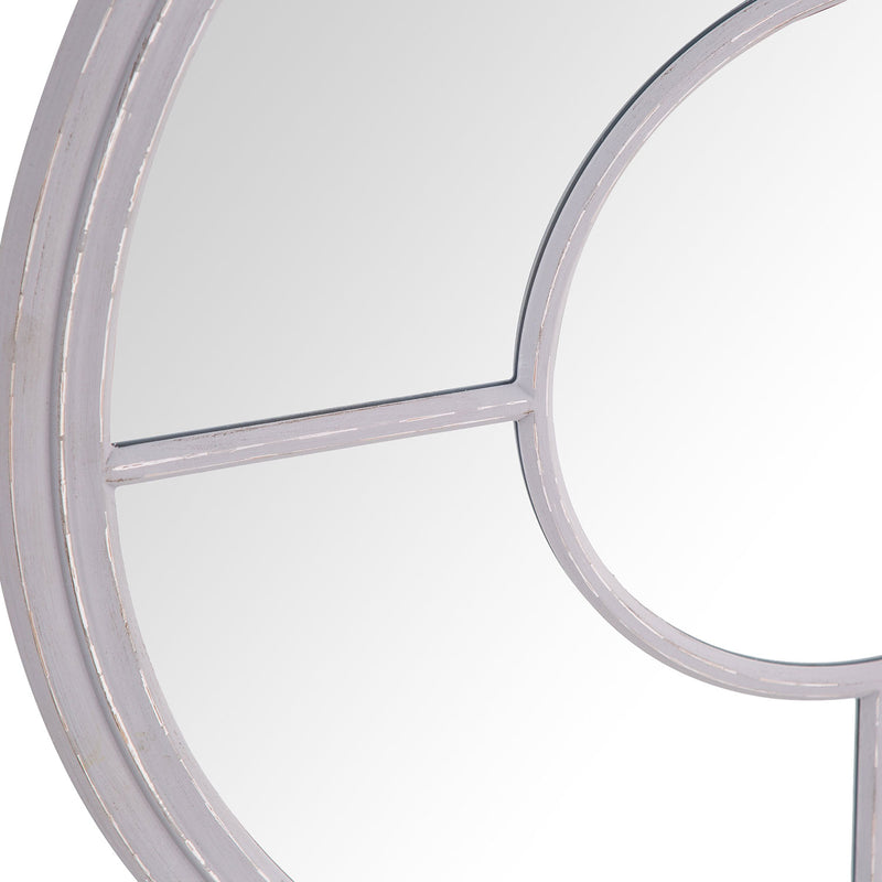 Window Circular Grey Wall Mirror by Lavishway | Wall Mirrors-36129