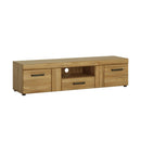 Cortina Oak Finish Wide 2 Doors TV Unit by Lavishway | TV Units Cabinets-30004