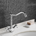 Curved Spout Dual Handle Bathroom Tap by Lavishway | Bathroom Faucet-49127