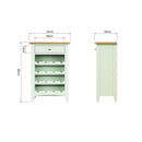 Grantham White Painted Wine Cabinet by Lavishway | Wine Racks-31200
