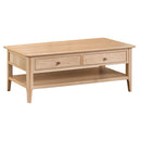 Nordic Oak Large 2 Drawers Coffee Table by Lavishway | Coffee Tables-32254