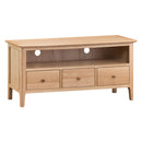 Nordic Oak Large 3 Drawers TV Unit by Lavishway | TV Units Cabinets-32237