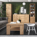 Fribo Oak Finish Small Coffee Table by Lavishway | Coffee Tables-30298