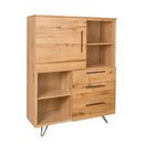 Toros Rustic Oak Large Bookcase by Lavishway | Book Shelves and Cabinets-36057