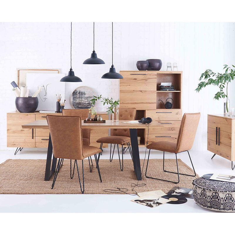 Toros Rustic Oak 2 Doors Sideboard by Lavishway | Sideboards-36063