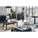 Puro Charcoal High Gloss Bookcase by Lavishway | Book Shelves and Cabinets-32957