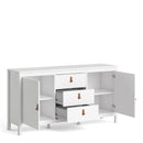 Barcelona White 2 Doors 3 Drawers Sideboard by Lavishway | Sideboards-29735