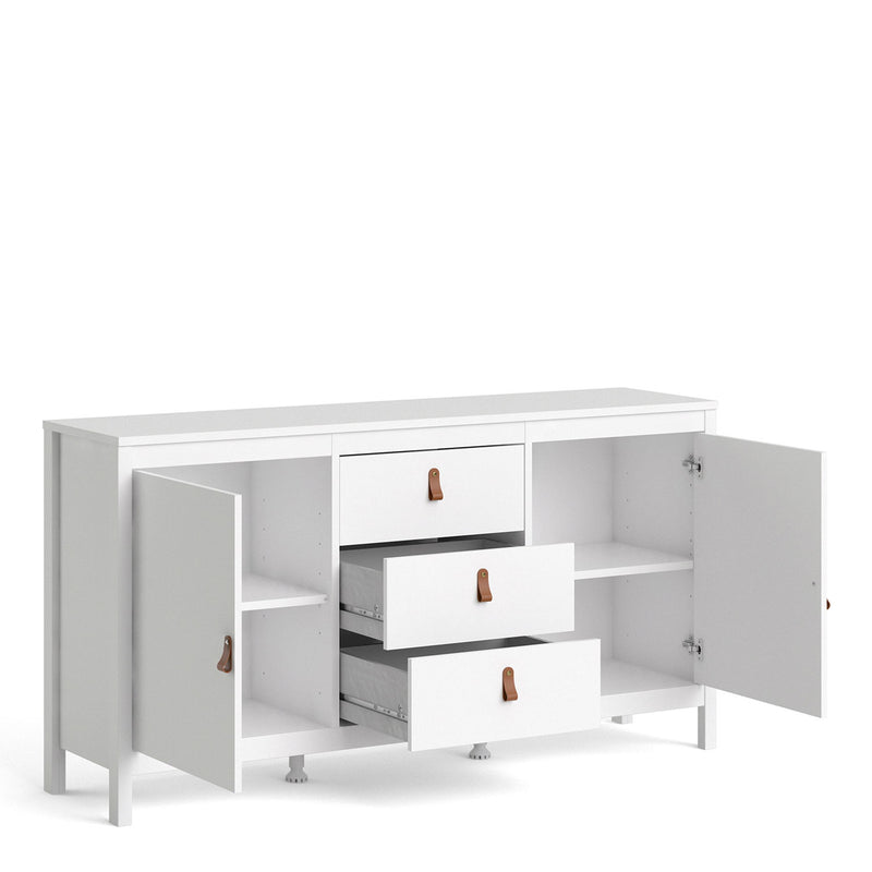 Barcelona White 2 Doors 3 Drawers Sideboard by Lavishway | Sideboards-29735