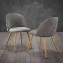 Venice Grey Velvet Dining Chair Set of 2 by Lavishway | Dining Chairs-35353
