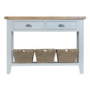 Tattershall Oak Top Grey Large Console Table by Lavishway | Hallway Console Table-33099