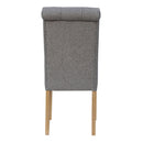 Fabric Button Back Light Grey Dining Chair by Lavishway | Dining Chairs-32853