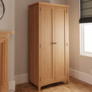 Guildford Solid Oak 2 Doors Hanging Wardrobe by Lavishway | Wardrobe-36800