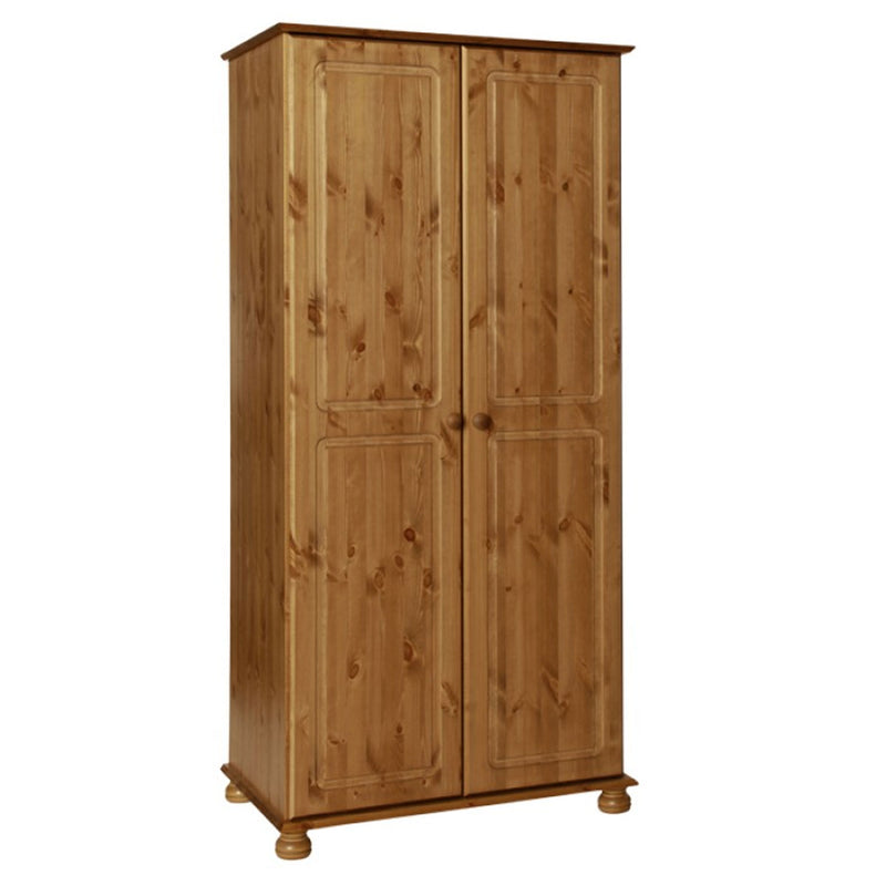 Copenhagen Solid Pine 2 Doors Wardrobe by Lavishway | Wardrobe-30182
