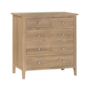 Nordic Oak 2 Over 3 Chest Of Drawers by Lavishway | Chest Of Drawers-32355