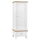 Tattershall Oak Top Single Wardrobe in White by Lavishway | Wardrobe-35979