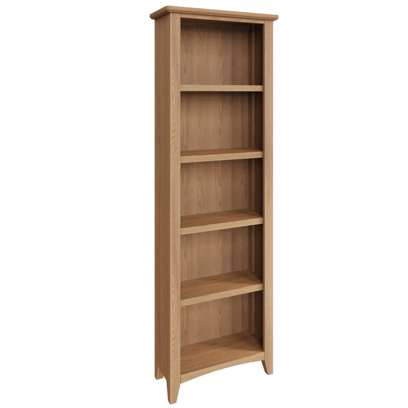 Guildford Solid Oak Large Narrow Bookcase by Lavishway | Book Shelves and Cabinets-32027