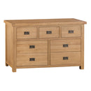Chunky Solid Oak 3 Over 4 Chest of Drawer by Lavishway | Chest Of Drawers-32787