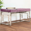 Upholstered Velvet Blush Seat Bench by Lavishway | Benches & Storage Benches-41589