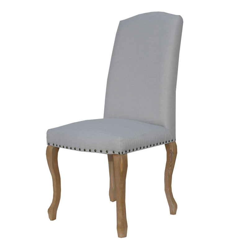 Luxury Natural Fabric Dining Chair Set of 2 by Lavishway | Dining Chairs-31116