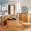 Waxed 6 Drawer Pine Wood Chest of Drawers by Lavishway | Chest Of Drawers-43405