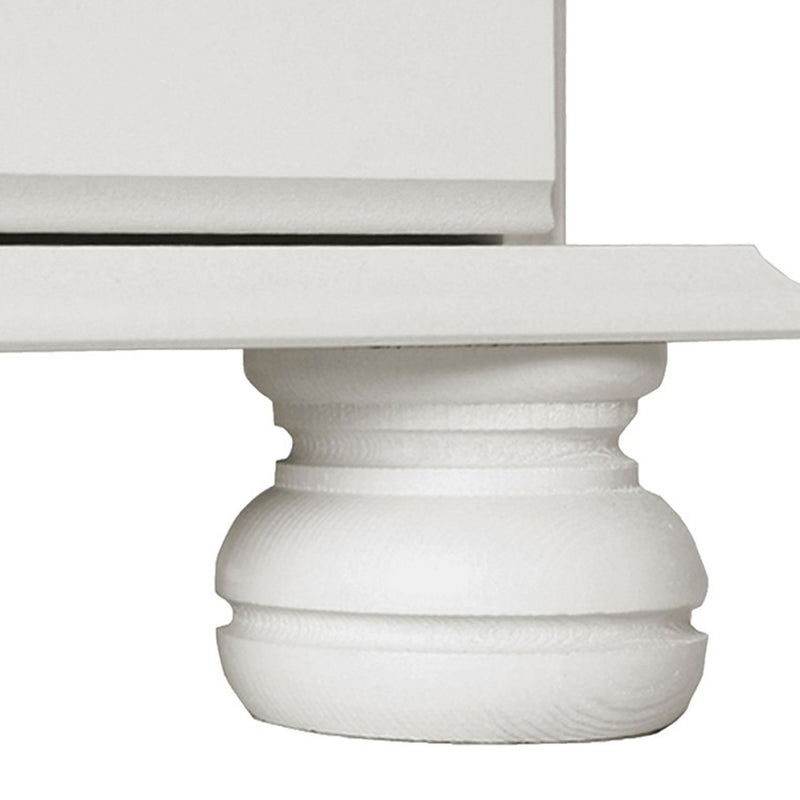 Copenhagen White 4 Drawers Dressing Table by Lavishway | Dressing Tables-30179