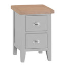 Tattershall Oak Top Bedside Cabinet in Grey by Lavishway | Bedside Tables-33042