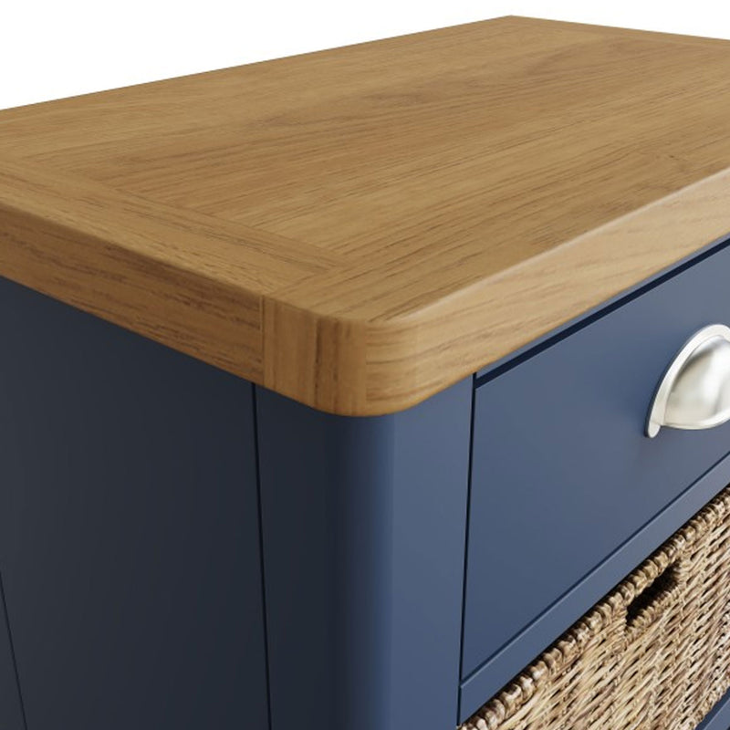 Rutland 1 Drawer 1 Basket Unit Side Table by Lavishway | Bedside Tables-33759