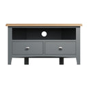 Grantham Oak Top Grey Wooden Corner TV Unit by Lavishway | TV Units Cabinets-36745