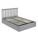 Oxford Wooden White & Grey Ottoman Bed by Lavishway | Wooden Beds-35471