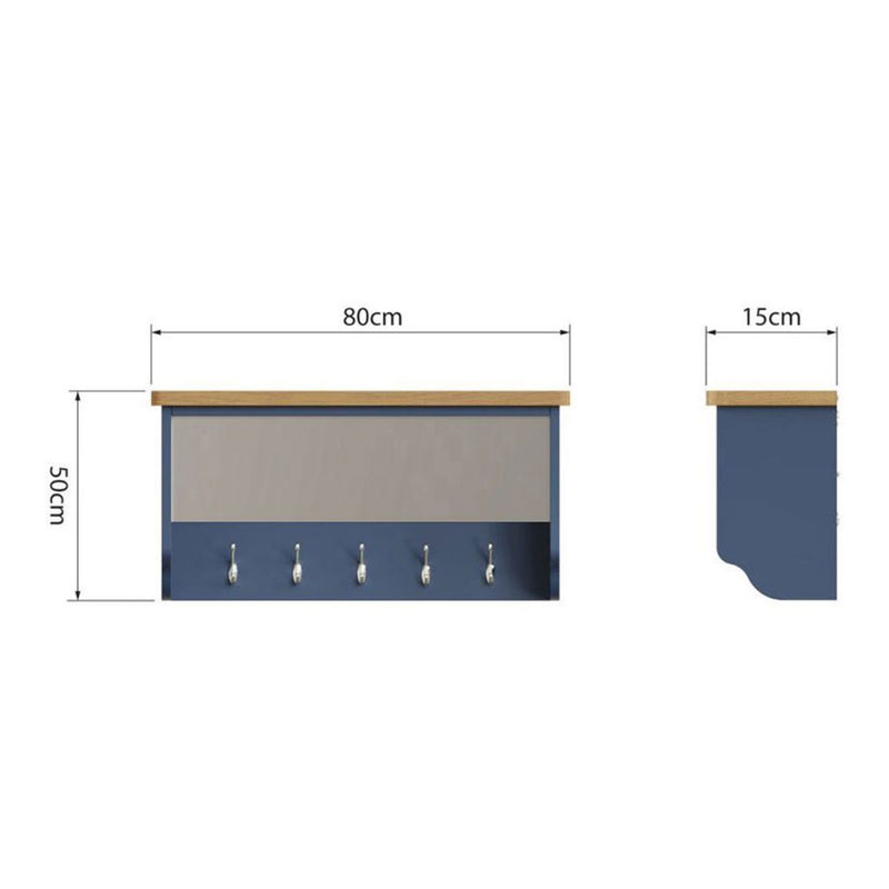 Rutland Blue Painted Hall Bench Top by Lavishway | Hall Trees-33752