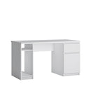 Fribo White Twin Pedestal Desk by Lavishway | Desk Pedestals-30330
