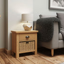 Oregon Oak 1 Basket Unit Side Table by Lavishway | Side Tables-31804