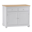 Marseille Oak Top 2 Drawers Sideboard In Grey by Lavishway | Sideboards-31834