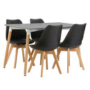 Fraser Grey Dining Table with Wooden Legs by Lavishway | Dining Tables-35325