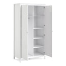 Madrid White Finish 2 Doors Wardrobe by Lavishway | Wardrobe-29502