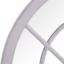 Arched Grey Round Shape Window Mirror by Lavishway | Bedroom Mirrors-36114