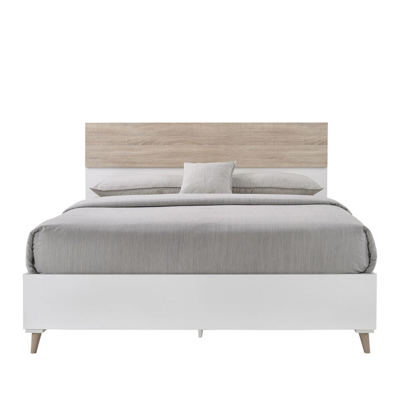 Stockholm Matt White Double Bed by Lavishway | Wooden Beds-35691