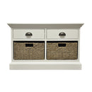 Wicklewood 2 Baskets Unit Cabinet in White by Lavishway | Hallway Cabinets-33731