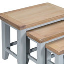 Tattershall Oak Top Nest of 3 Tables in Grey by Lavishway | Nest of Tables-35937