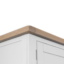 Tattershall Oak Top Large White Wardrobe by Lavishway | Wardrobe-32930