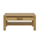 Cortina Oak Finish 1 Drawer Coffee Table by Lavishway | Coffee Tables-30018