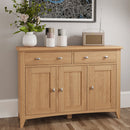 Guildford Solid Oak 3 Doors Long Sideboard by Lavishway | Hallway Cabinets-32101