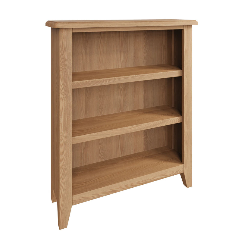 Guildford Solid Oak Small Wide Bookcase by Lavishway | Book Shelves and Cabinets-31926