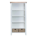 Tattershall Oak Top Large Bookcase in White by Lavishway | Book Shelves and Cabinets-30751