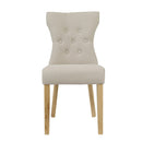 Naples Beige Fabric Dining Chair Set of 2 by Lavishway | Dining Chairs-30949