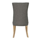 Curved Button Back Dark Grey Dining Chair by Lavishway | Dining Chairs-32845