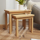 Oregon Rustic Oak Finish Nest of 2 Tables by Lavishway | Nest of Tables-31695