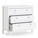 Madrid White Wooden 3 Chest Of Drawers by Lavishway | Chest Of Drawers-29521